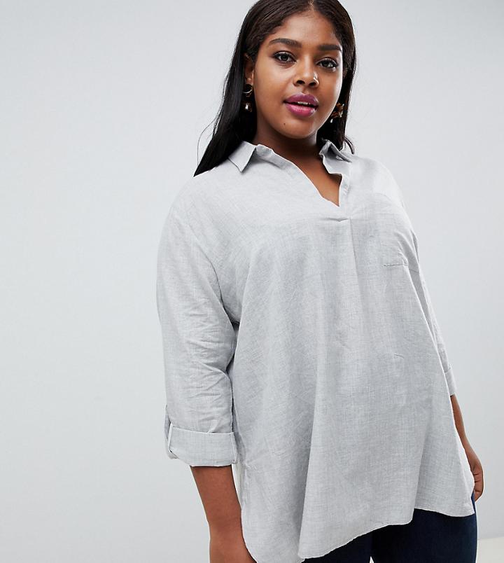 New Look Curve Overhead Shirt - Gray