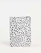 Asos Design Passport Holder In Mono Spot Print-multi