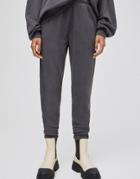 Pull & Bear Sweatpants Set In Dark Gray-grey