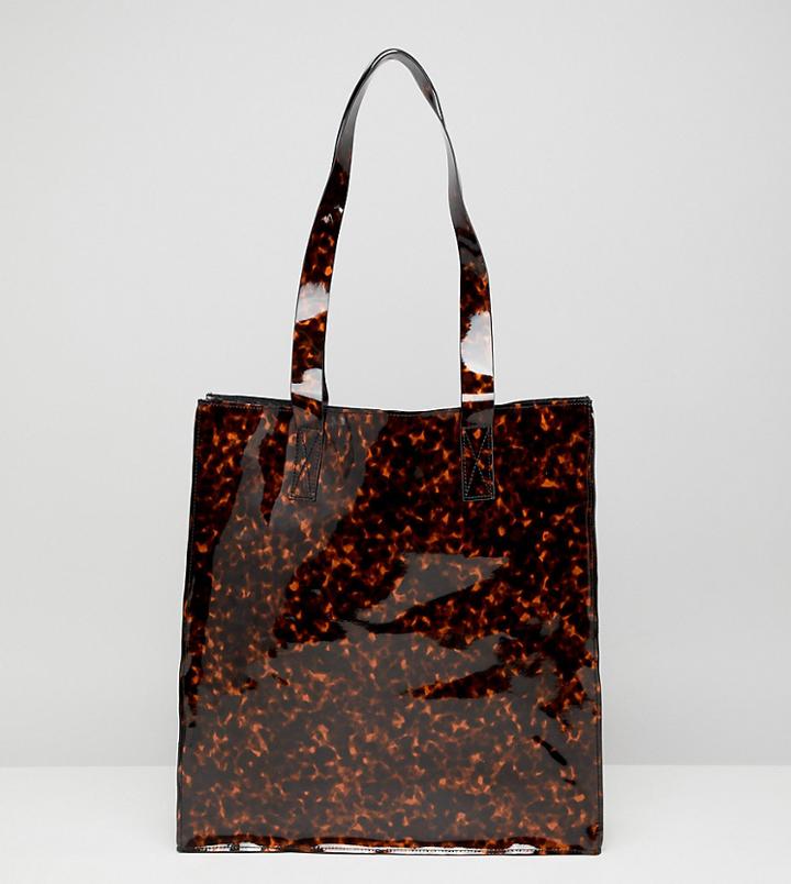 Monki Tortoise Tote Bag - Brown