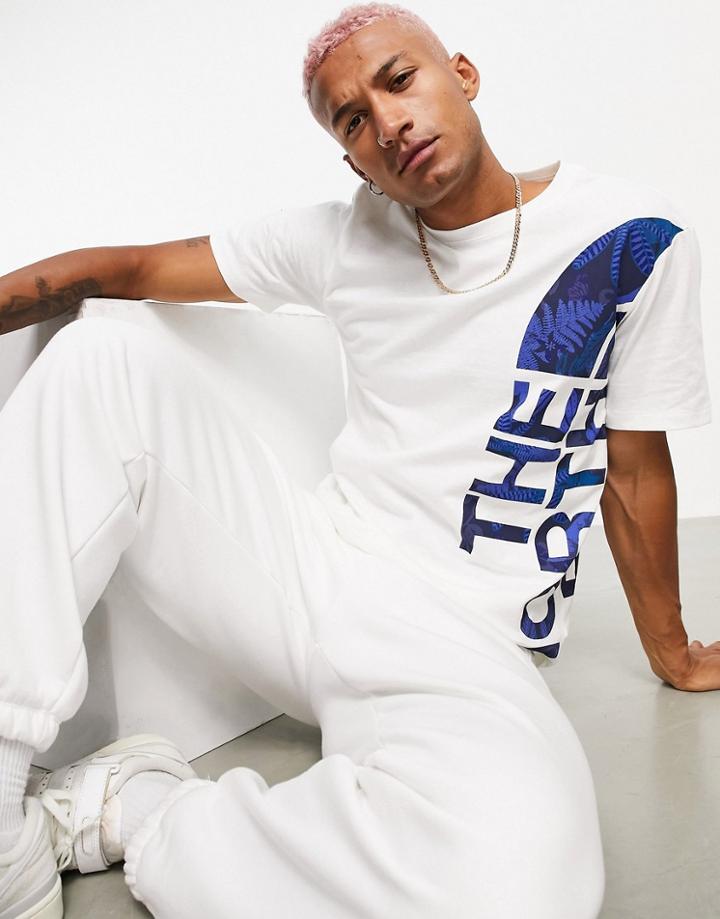 The North Face Jumbo Logo Fill T-shirt In White