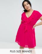 Unique 21 Hero Frill Detail Tea Dress - Pink