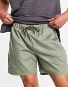 Rudie Set Oversize Formal Shorts In Olive-green
