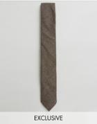 Noak Linen Blade Tie - Brown