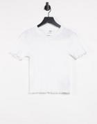 Cotton: On Pointelle Tee In White