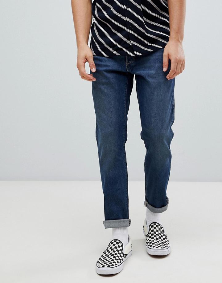 Wrangler Slider Tapered Jeans Indigo Wit - Blue