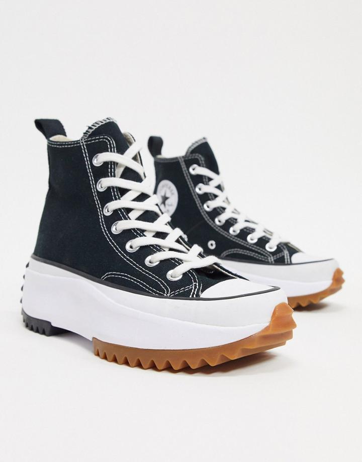 Converse Run Star Hike Ox Canvas Sneakers In Black