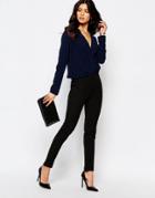 Y.a.s Posey Pant With Seam Front - Black