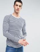 Only & Sons Long Sleeve T-shirt With Raglan Sleeves In Stripe - Blue
