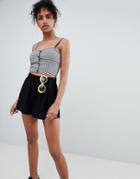 Monki Shorts In Black - Black