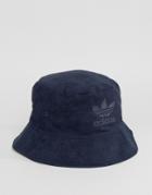 Adidas Originals Suedette Bucket Hat In Blue Bk7009 - Blue