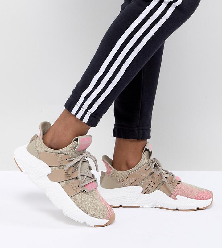 Adidas Originals Prophere Sneakers In Beige And Pink - Beige
