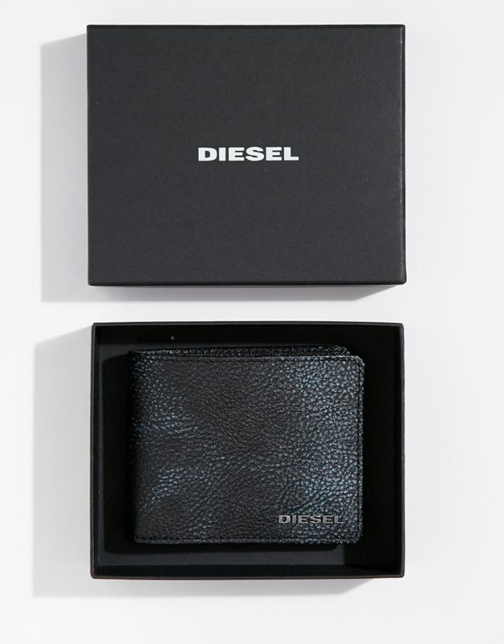 Diesel Neela Xs Leather Billfold Wallet - Blue