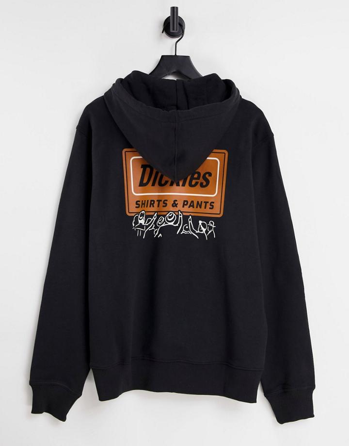 Dickies Harrison Back Print Hoodie In Black