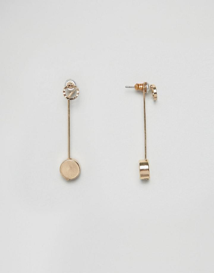 Asos Circle Strand Earrings - Gold