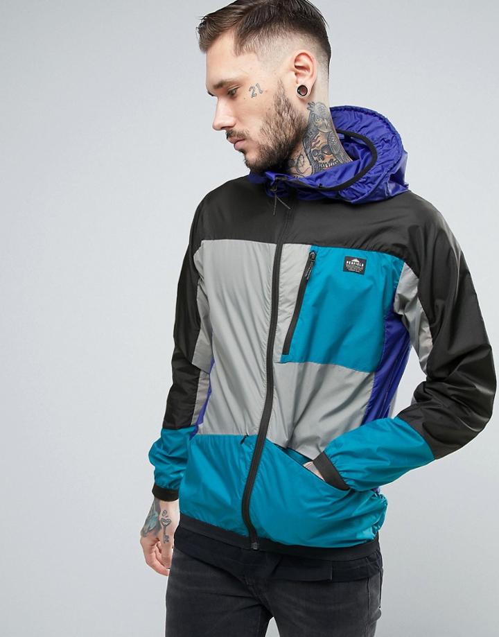 Penfield Cranford Hooded Jacket Color Block Hooded In Black - Black