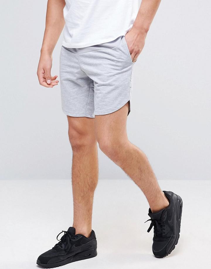 Jack & Jones Mixed Fabric Sweat Shorts - Gray