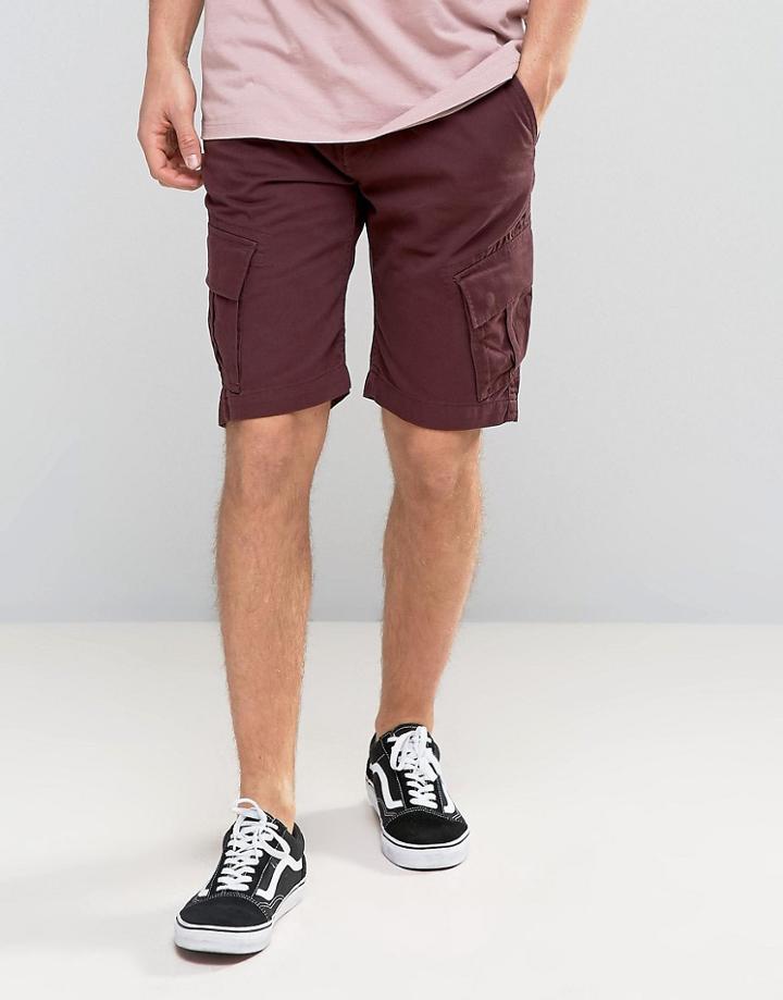 Threadbare Cargo Short - Red
