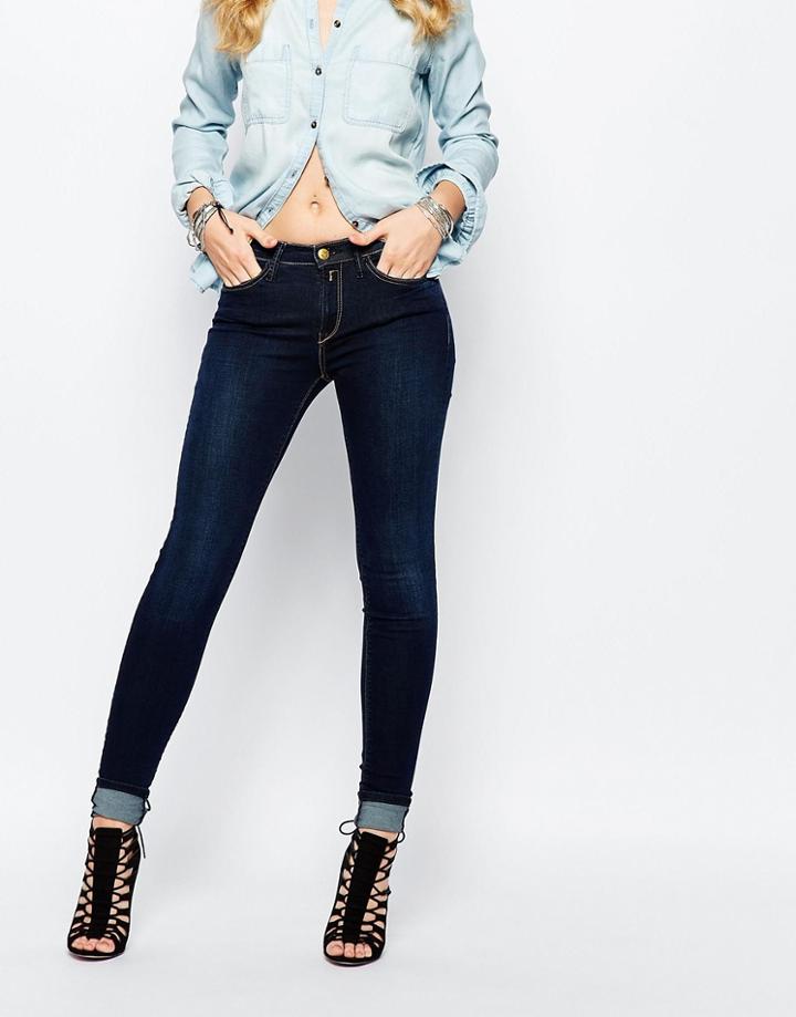 Replay Joy High Waist Super Skinny Jean - Blue
