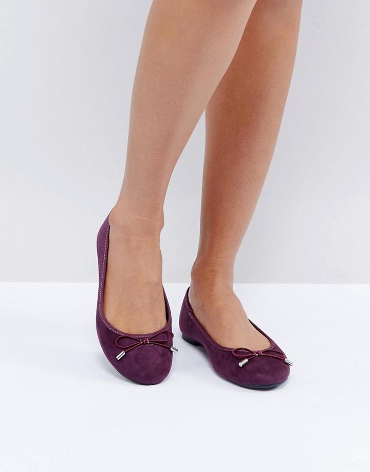 New Look Suedette Ballet Flat - Purple