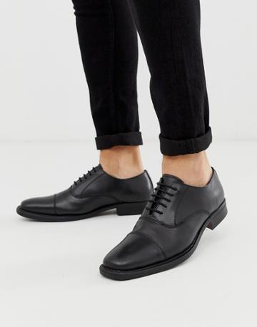 Redfoot Leather Chunky Sole Shoe In Black - Black