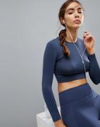 Varley Vermont Crop Top In Navy - Blue