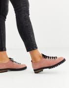 Asos Design Midnight Hiker Flat Shoes In Pink