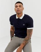 Fred Perry Contrast Polo In Navy