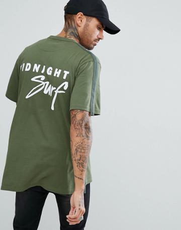 Midnight Surf Back Print T-shirt - Green