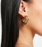 Asos Design 14k Gold Plated Hoop Earrings With Triple Row