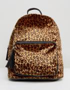 Pieces Leopard Print Backpack - Multi