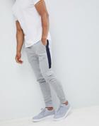 Nicce Sprint Skinny Joggers With Panel Detail - Gray