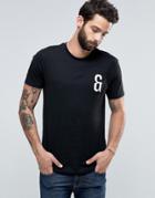 Only & Sons T-shirt In Crew Neck With Chest Embroidery - Black