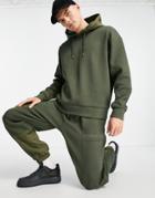 Topman Set Color Block Sweatpants In Khaki-green
