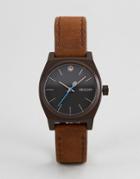 Nixon X Star Wars Rey Medium Time Teller Leather Watch In Tan - Tan