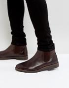 Silver Street Chelsea Boots In Brown Leather