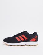 Adidas Originals Zx Flux Sneakers In Black And Red