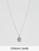 Katie Mullally Silver English Sixpence Pendant Necklace - Silver