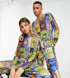 Collusion Unisex Mesh Long Sleeve T-shirt With Multi Graphic Print - Part Of A Set