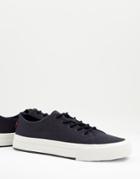 Levi's Summit Canvas Sneakers In Black With Back Logo