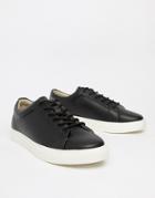 Jack & Jones Premium Sneaker In Black With Contrast Sole - Black
