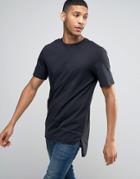 Jack & Jones Core T-shirt With Seam Detail - Black