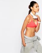 South Beach Soft Strappy Bralette Crop Top - Coral