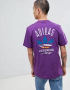 Adidas Skateboarding T-shirt With Back Print In Purple Dh3932 - Purple