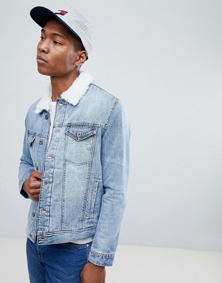 Tommy Hilfiger Light Wash Denim Jacket - Blue