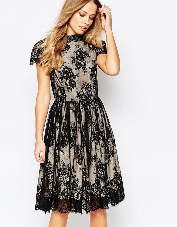 Y.a.s Alexis Lace Dress - Black