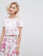 Horrockses Blossom Print Crop Top Co Ord - Multi