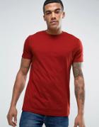 Asos T-shirt In Red With Crew Neck - Red
