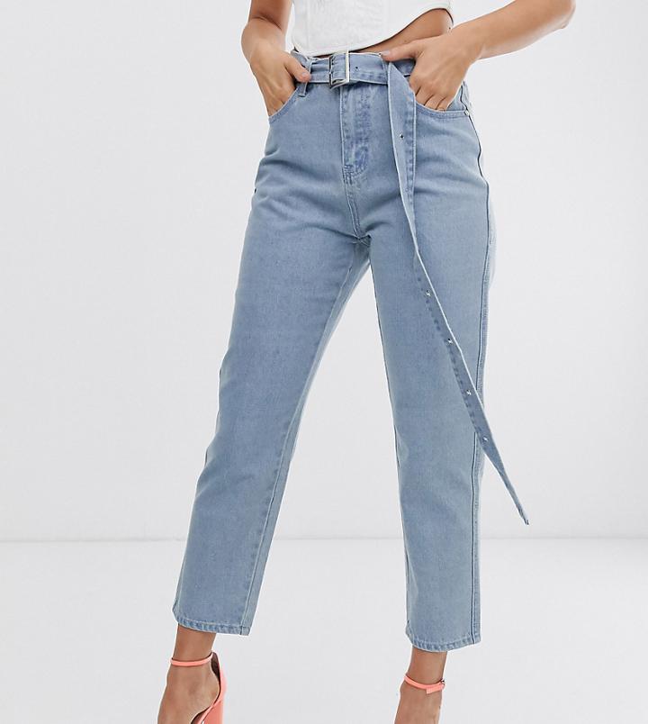 Liquor N Poker Belt Detail Jeans Two-piece-blue