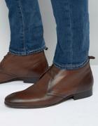 Base London Trader Leather Chukka Boots - Brown